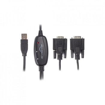 Переходник USB 2.0 to 2хCOM (9+25pin) 1.4m Viewcon (VE591) (234921)