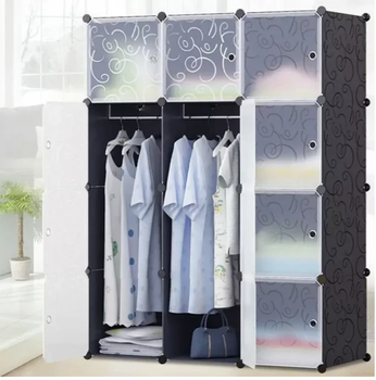 Складной пластиковый шкаф для одежды TOPA Storage Cube Cabinet МР 312-62 модульный 12 отделений