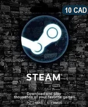 Подарункова карта Steam на 10 канадських доларів тільки для CAD