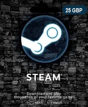 Подарункова карта Steam на 25 фунтів стерлінгів тільки для GBP