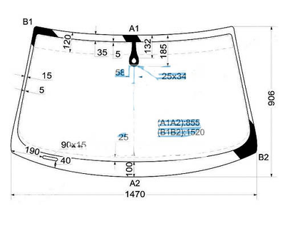 Скло лобове Securit для AUDI A6 04-11 (C6), S6 06-11 (C6) 8582AGSGYMVW