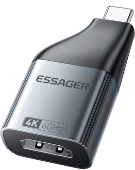Адаптер ESSAGER HDMI to Type-C 4K@60Hz Grey (EZJHD60-MJ0G-P)