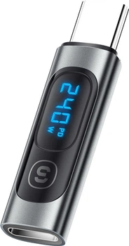 Адаптер ESSAGER Type-C female to Type-C male Digital Display Adapter Dark Grey (EZJTT-TX0G-P)