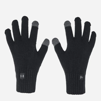 Перчатки женские вязаные с сенсорными пальцами Under Armour Halftime Gloves 1373158-002 L-XL Черные (197777360427)