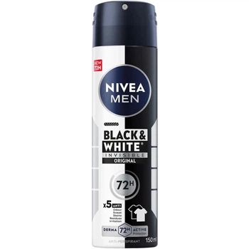 Дезодорант Nivea Men Черное и Белое Невидимый Original спрей-антиперспирант 150 мл (4005900035622)