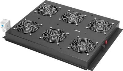 Стельовий блок охолодження для серверних шаф Digitus Unique 6 x Fans Black (DN-19 FAN-6-SRV-B)