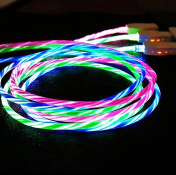 USB Type-C кабель з підсвічуванням 2А, 1м - висока якість - переливається всіма кольорами