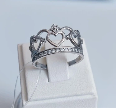 Серебряное кольцо корона. 17. 22071-1