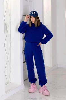 Теплый спортивный костюм со штанами карго Fashion 42/44 электрик