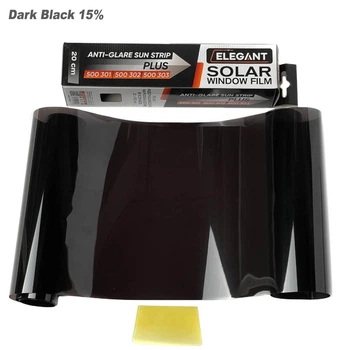 Тонувальна плівка для лобового скла 20х150 см Dark black 15% (EL 500 301)