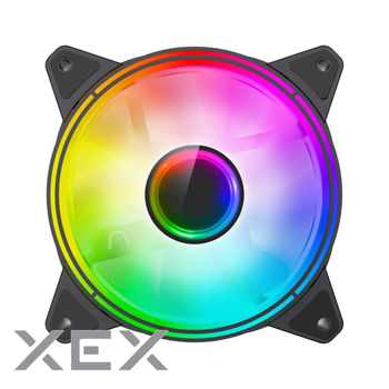 Вентилятор GAMEMAX FN-12Rainbow-Q-Infinity Black