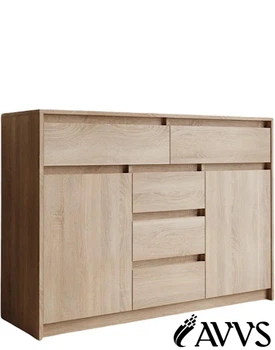 Комод AVVS tech с выдвижными ящиками 127х91х40 Дуб сонома