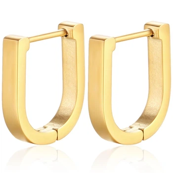 Серьги Конго U-shaped нерж.сталь 14х12х3 мм 1 пара Золотистый (ФН1230с49)