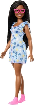 Лялька Барбі Модниця з синдромом Дауна у сукні з принтом сердець Barbie Fashionistas Down Syndrome Heart-Print Dress 229 (HYK14)