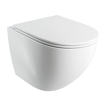 Унітаз Omnires Ottawa Comfort 54x365 підвісний без обідка сидіння дюропласт white gloss OTTAWACMWBP