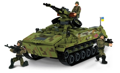 Конструктор военный БТР-Д+ЗУ-232 IBLOCK Армия 969 деталей (PL-921-474)