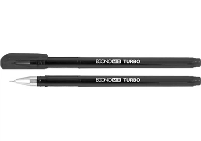 Ручка гелева ECONOMIX TURBO чорна 0,5 мм E11911-01