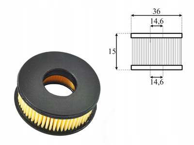 Фильтр Landi Renzo, Med в клапан газа(d:36/h:15.5) (Certools CI-208)