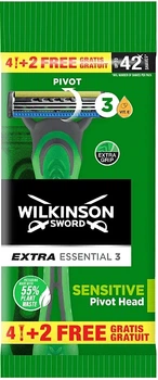 Одноразовые станки, 4+2 шт. - Wilkinson Sword Extra Essential 3 Sensitive 6шт (1367559-16854222)