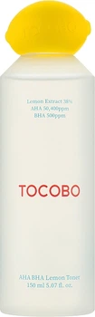 Лимонний тонер з AHA- і BHA-кислотами та вітаміном С - Tocobo AHA BHA Lemon Toner 150ml (1102215-134630)