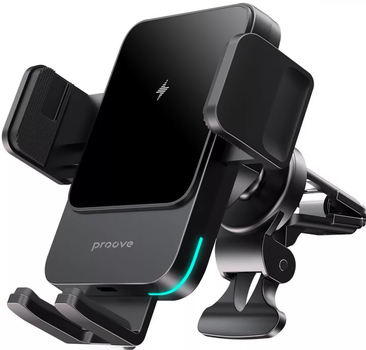 Автодержатель для телефона с беспроводной зарядкой Proove Sonic 15W Black (555380092)