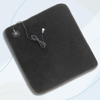 Нагрівальний коврик USB 45x45 см Domotec, коврик з підігрівом для крісла, стільця та ног, 3 режими температури, живлення від USB, портативний для дому та в дорогу