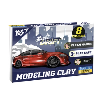 Пластилін Drift King 8 кольорів 160 г YES (540660)