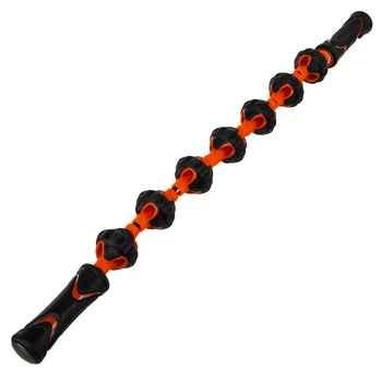 Масажер стрічка роликовий антицелюлітний 7 масажерів Zelart Massager Bar 0893 Black-Orange