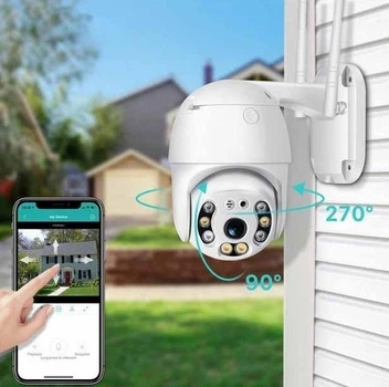 Камера видеонаблюдения уличная IP CAM 6 вайфай видеокамеры поворотная настенная с влагозащитой ночная съёмка