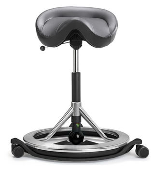Стул седло для активного сидения Backapp Smart Palma Breathe, Alu, Black ball, Wheels Black Grey