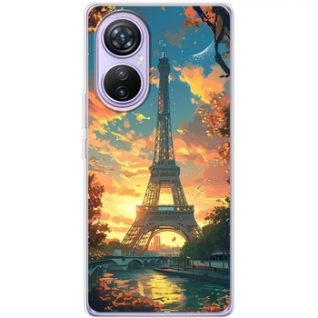 Силиконовый Чехол с Картинкой для Blackview A200 Pro Принт (Париж, Эйфелева Башня) (59482-ysm037)