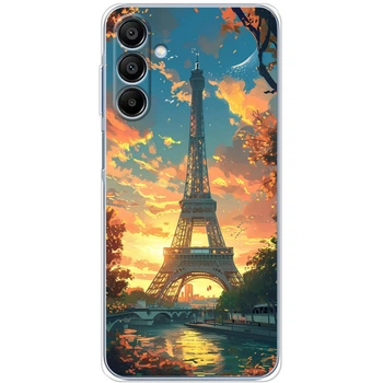 Силиконовый Чехол с Картинкой для Samsung Galaxy A16 5G (A166) Принт (Париж, Эйфелева Башня) (59173-ysm037)