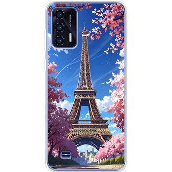 Силиконовый Чехол с Картинкой для Oukitel C31 Принт (Париж, Эйфелева Башня) (59670-ysm036)