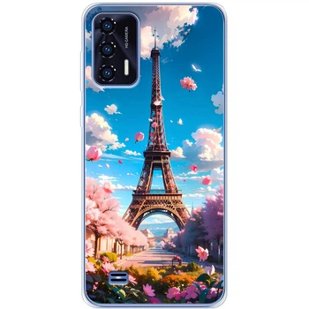 Силиконовый Чехол с Картинкой для Oukitel C31 Принт (Париж, Эйфелева Башня) (59670-ysm035)