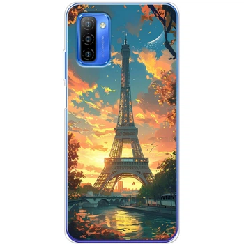 Силиконовый Чехол с Картинкой для Ulefone Note 12 Принт (Париж, Эйфелева Башня) (59791-ysm037)