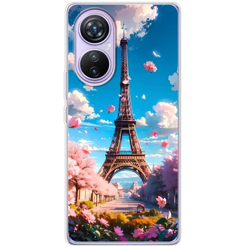 Силиконовый Чехол с Картинкой для Blackview A200 Pro Принт (Париж, Эйфелева Башня) (59482-ysm035)