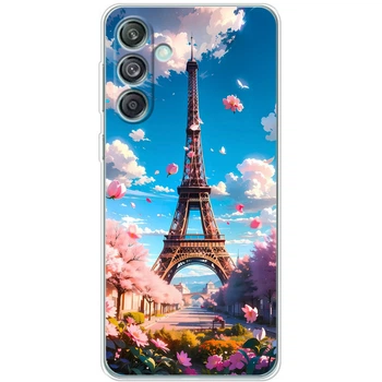 Силиконовый Чехол с Картинкой для Samsung Galaxy M55 5G (M556) Принт (Париж, Эйфелева Башня) (59740-ysm035)