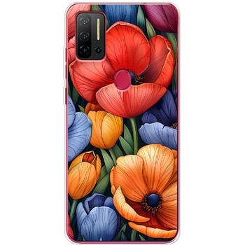 Силиконовый Чехол с Картинкой для Ulefone Note 11P Принт (Цветы) (59772-ysm012)