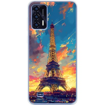 Силиконовый Чехол с Картинкой для Oukitel C31 Принт (Париж, Эйфелева Башня) (59670-ysm038)