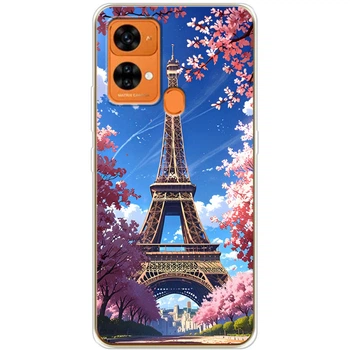 Силиконовый Чехол с Картинкой для Oukitel C33 Принт (Париж, Эйфелева Башня) (59672-ysm036)
