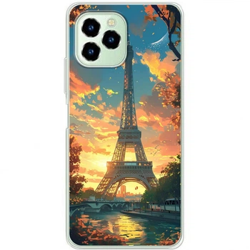 Силиконовый Чехол с Картинкой для Oukitel C21 Pro Принт (Париж, Эйфелева Башня) (59668-ysm037)