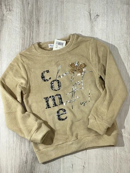 Свитшот флис для девочки Papillon & co 1787 164 см Бежевый
