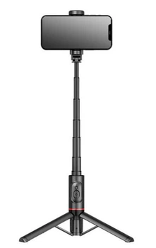 Селфі палка 3 в 1 з штативом 180см та Bluetooth пультом Чорний