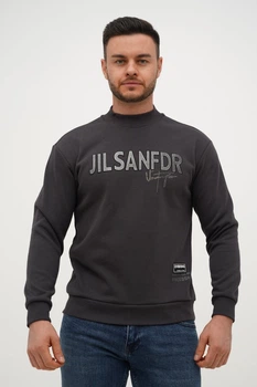 Свитшот с принтом флис Trend Collection 61609 Антрацит (GRAY) 3XL
