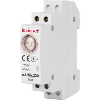Індикатор на DIN-рейку червоний E.NEXT e.i.din.220.red