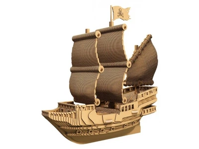 Картонный 3D пазл Пиратский корабль, Cartonic, 232 эл., CARTSHIP