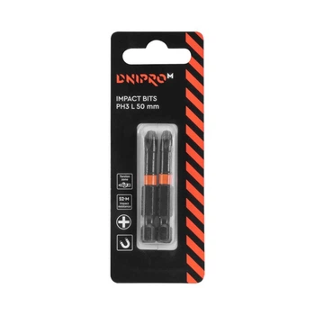 Насадка(біта) Dnipro-M Impact PH 3 50 м 2 шт. (49753009)