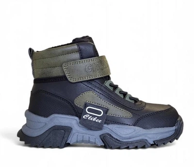 Зимові черевики для хлопчика Clibee H-319 Black/ArmyGreen 32