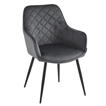 Дизайнерське М'яке Крісло Just Relax "Genoa Dark Grey" з графітовим оксамитом