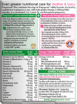 Suplement diety Vitabiotics Pregnacare Plus Omega-3 dla kobiet w ciąży 56 tabletek/kapsułek (5021265221523)